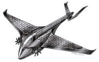 Colored pencil drawing of Sky Flyer
