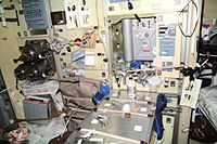 Zvezda galley table (NASA)