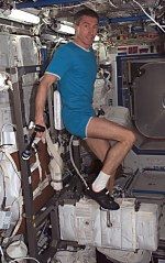 Sergei exercising on the CEVIS