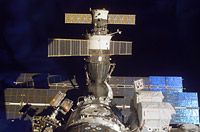 Soyuz TMA-9 and Progress M-57 docked to the ISS