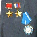 Three of Sergei’s medals